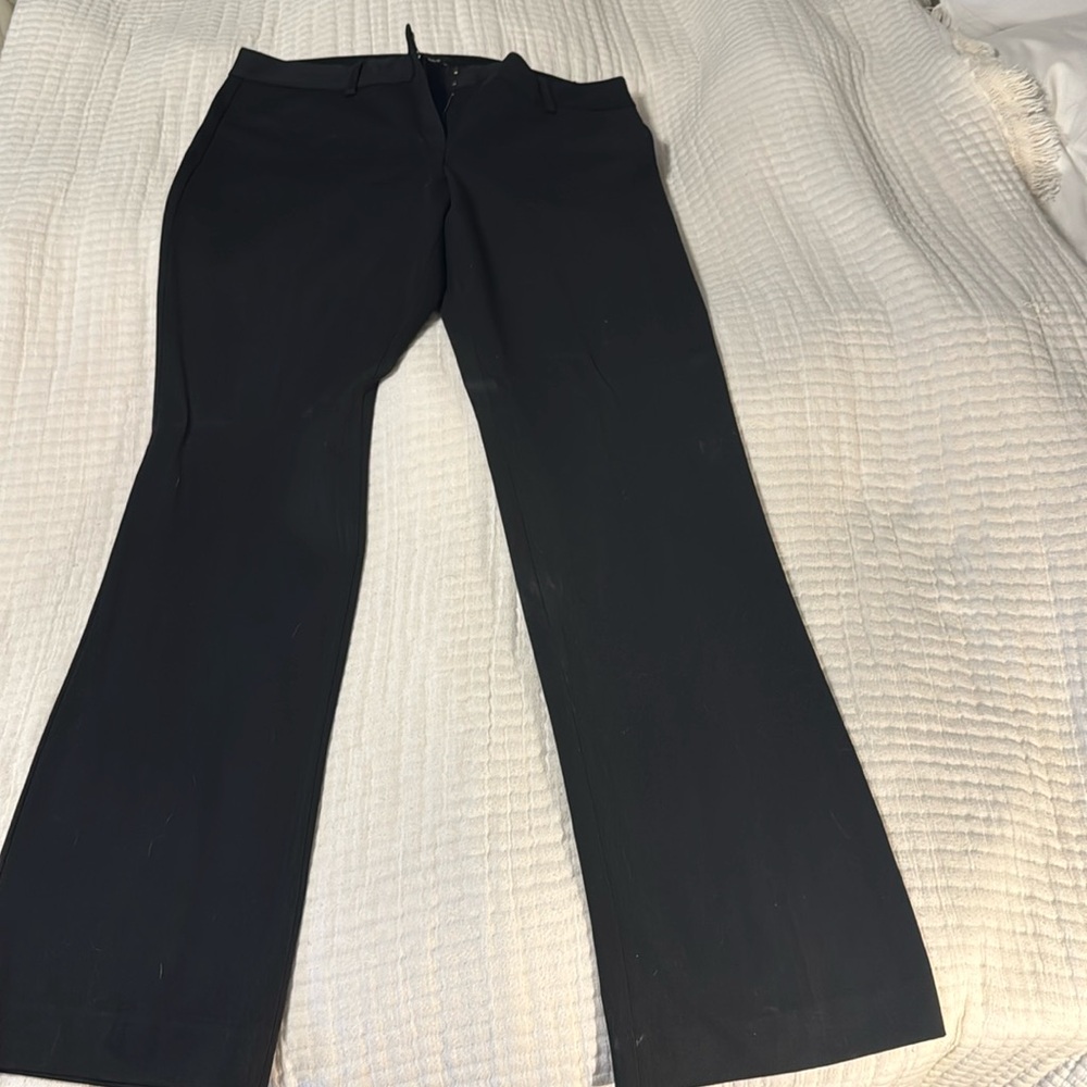 Express, black editor, barely boot, low rise, stretch pants